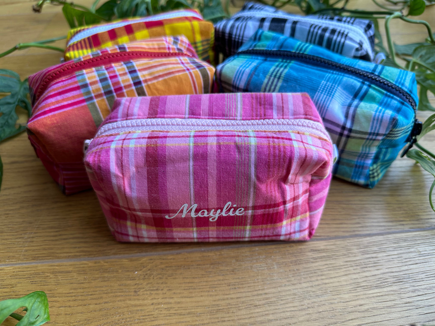 Trousse de toilette "Maracuja" en madras traditionnel