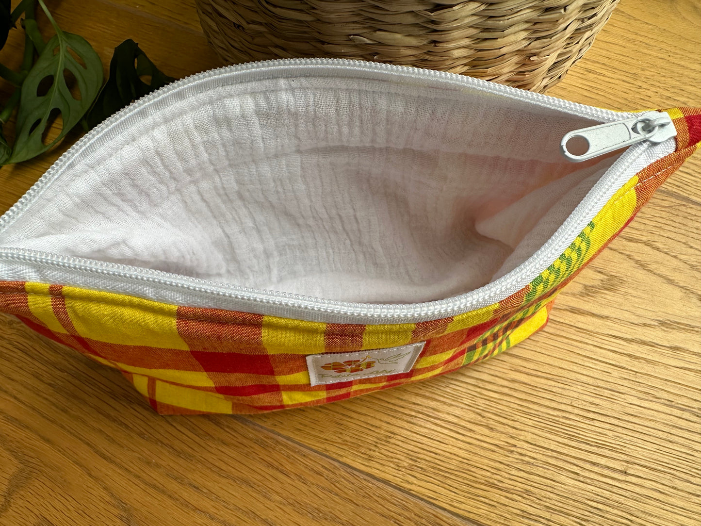 Trousse "Maracuja" en madras traditionnel