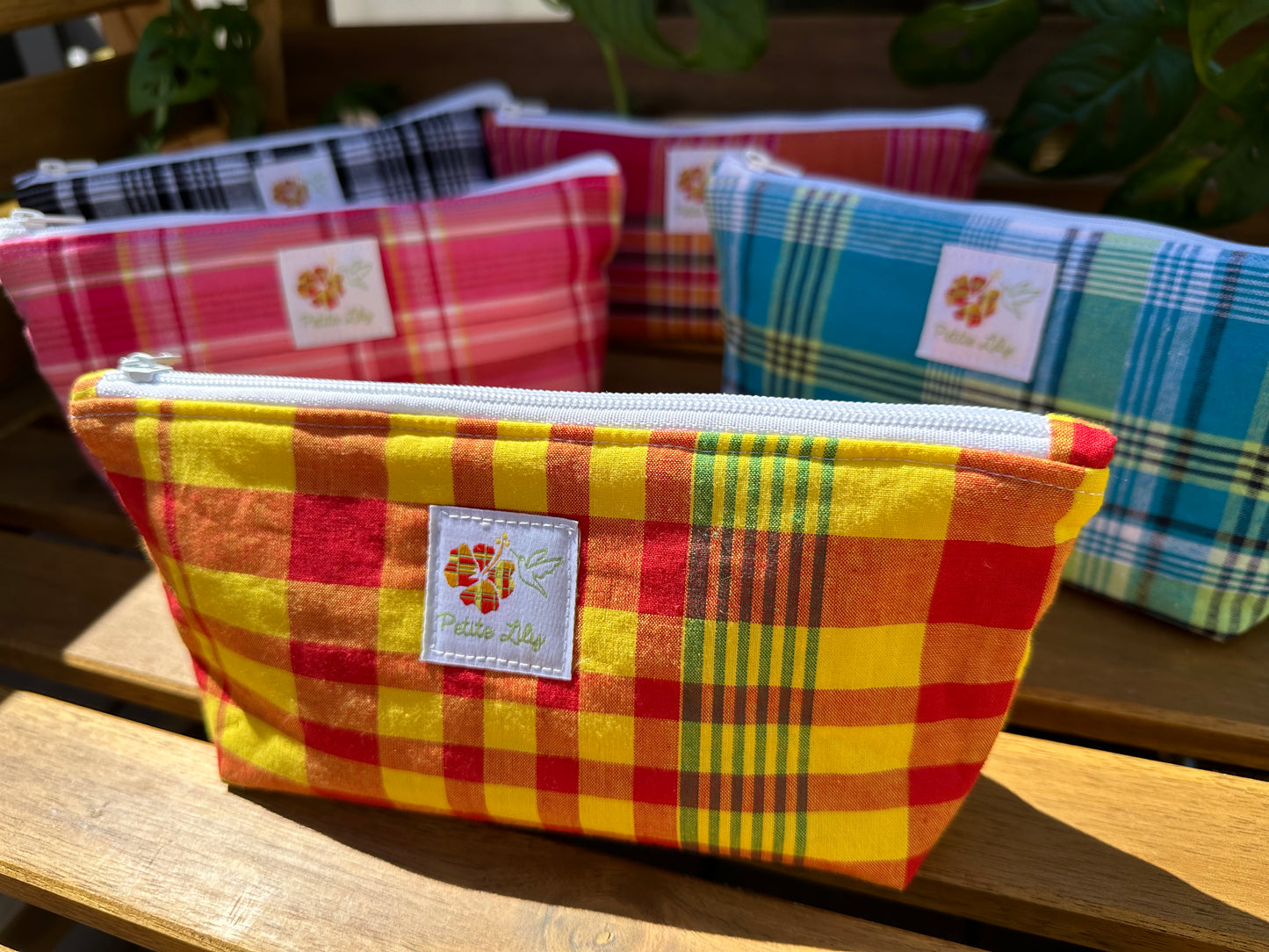 Trousse "Maracuja" en madras traditionnel