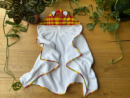 Cape de bain bébé "Maracuja" en madras traditionnel