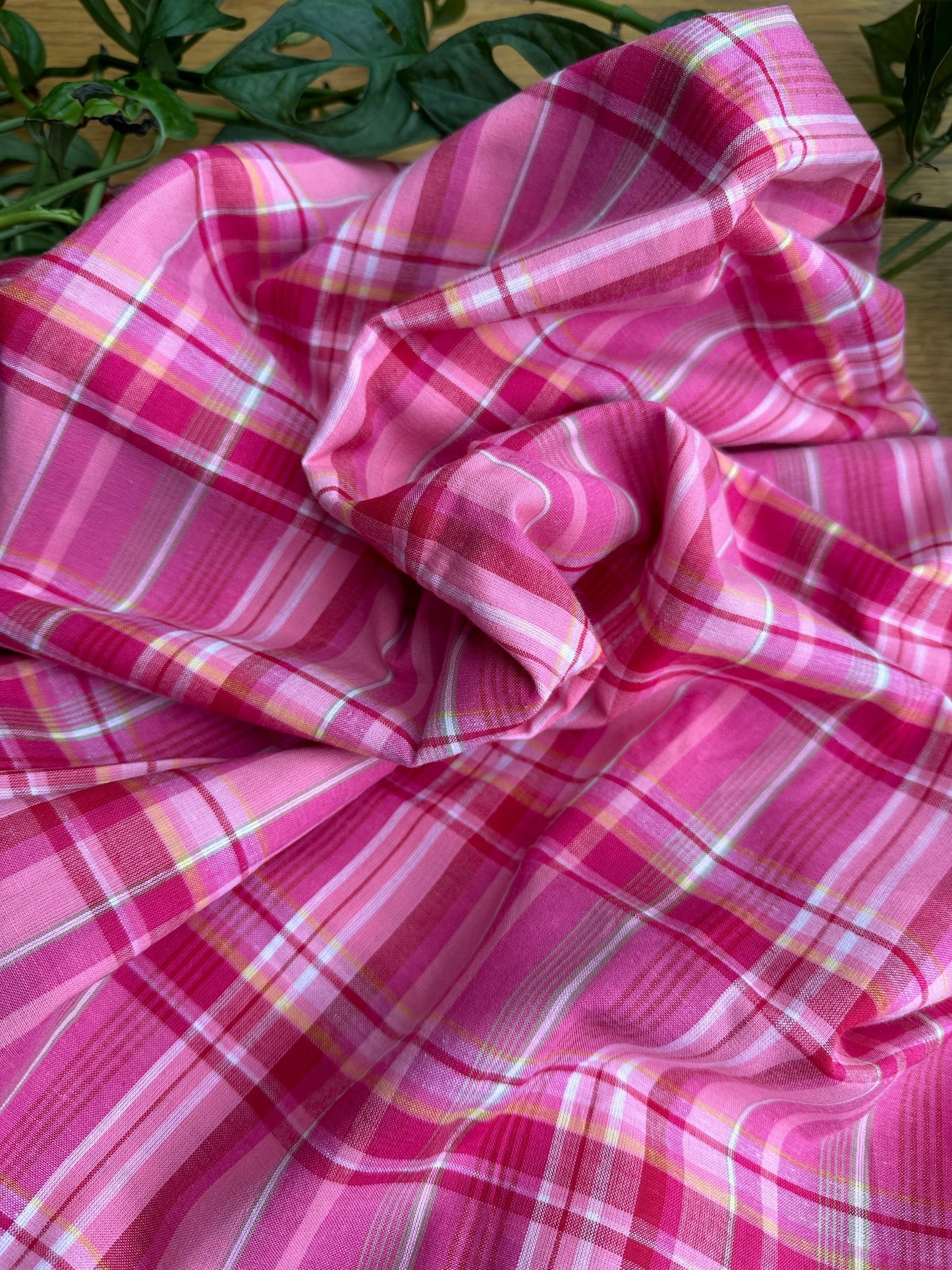 Couverture bébé "Goyave" en madras rose